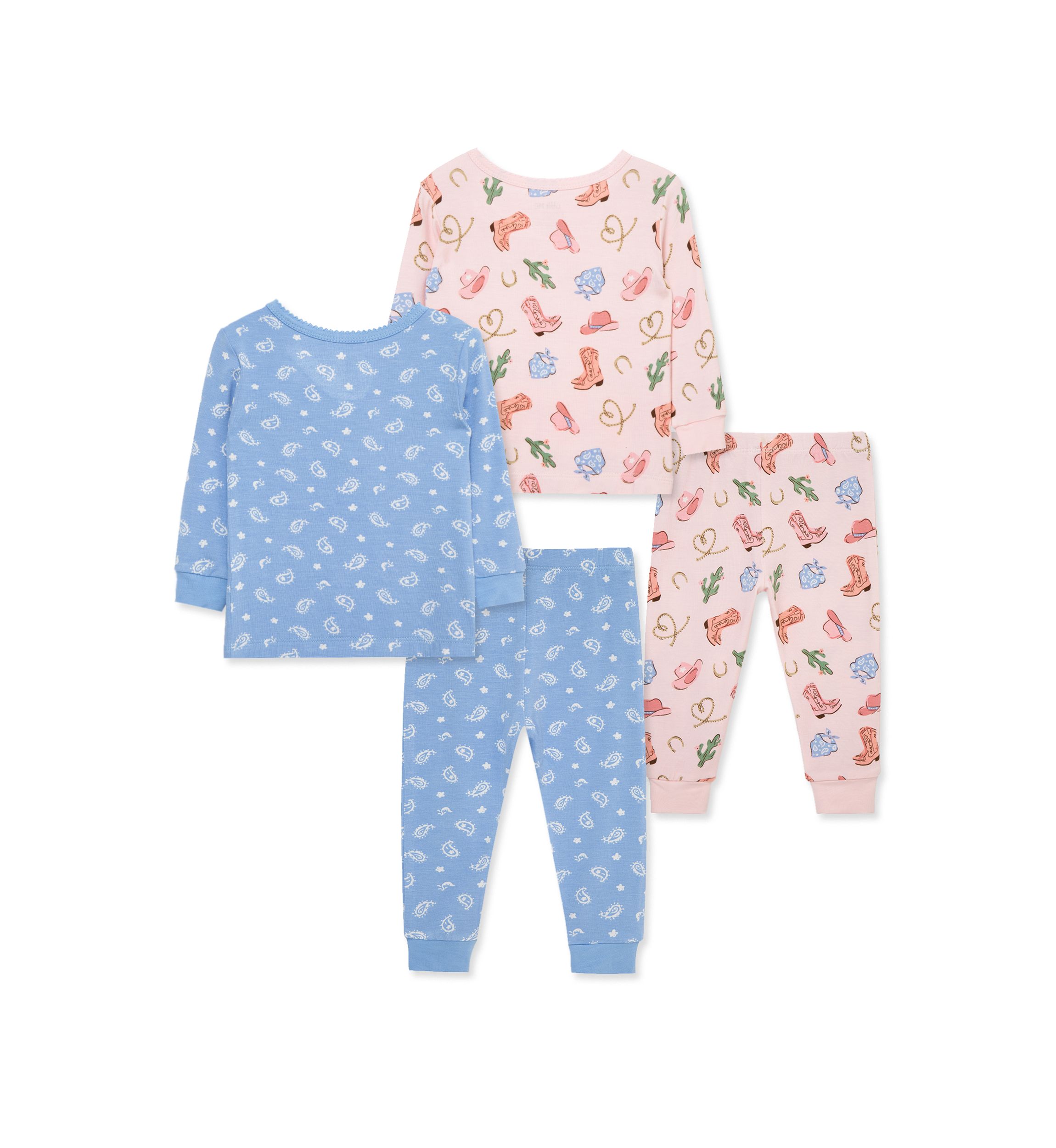 Baby Girls Cowgirl Four Piece Pajama Set