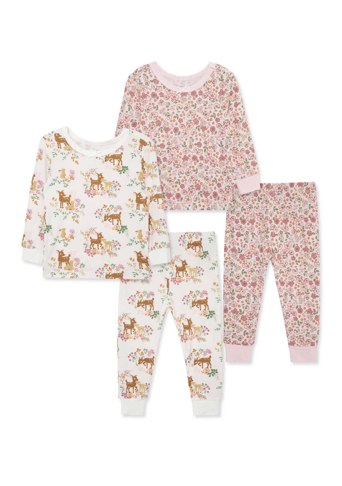 Baby Girls Woodland Four Piece Pajama Set