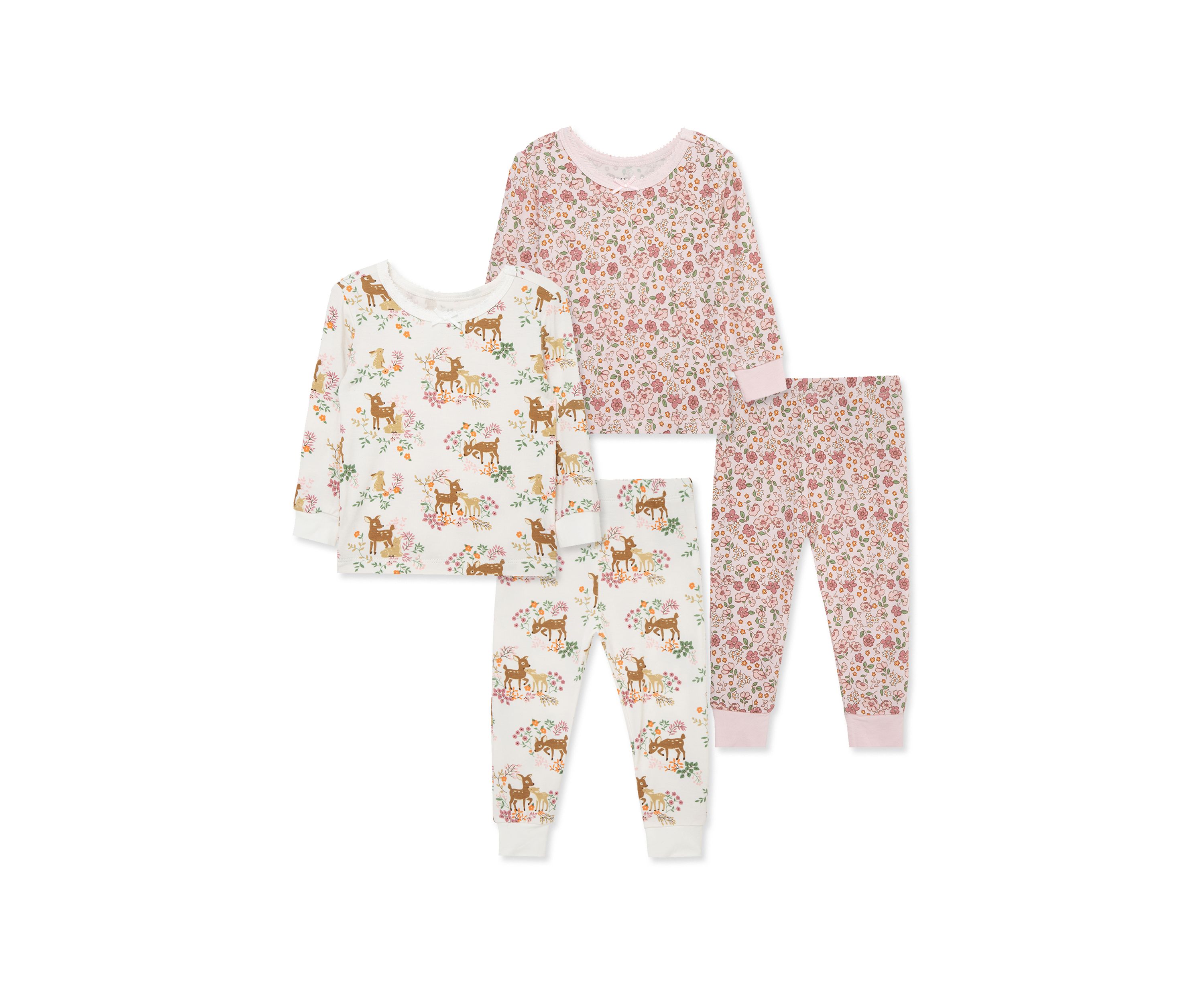 Baby Girls Woodland Four Piece Pajama Set