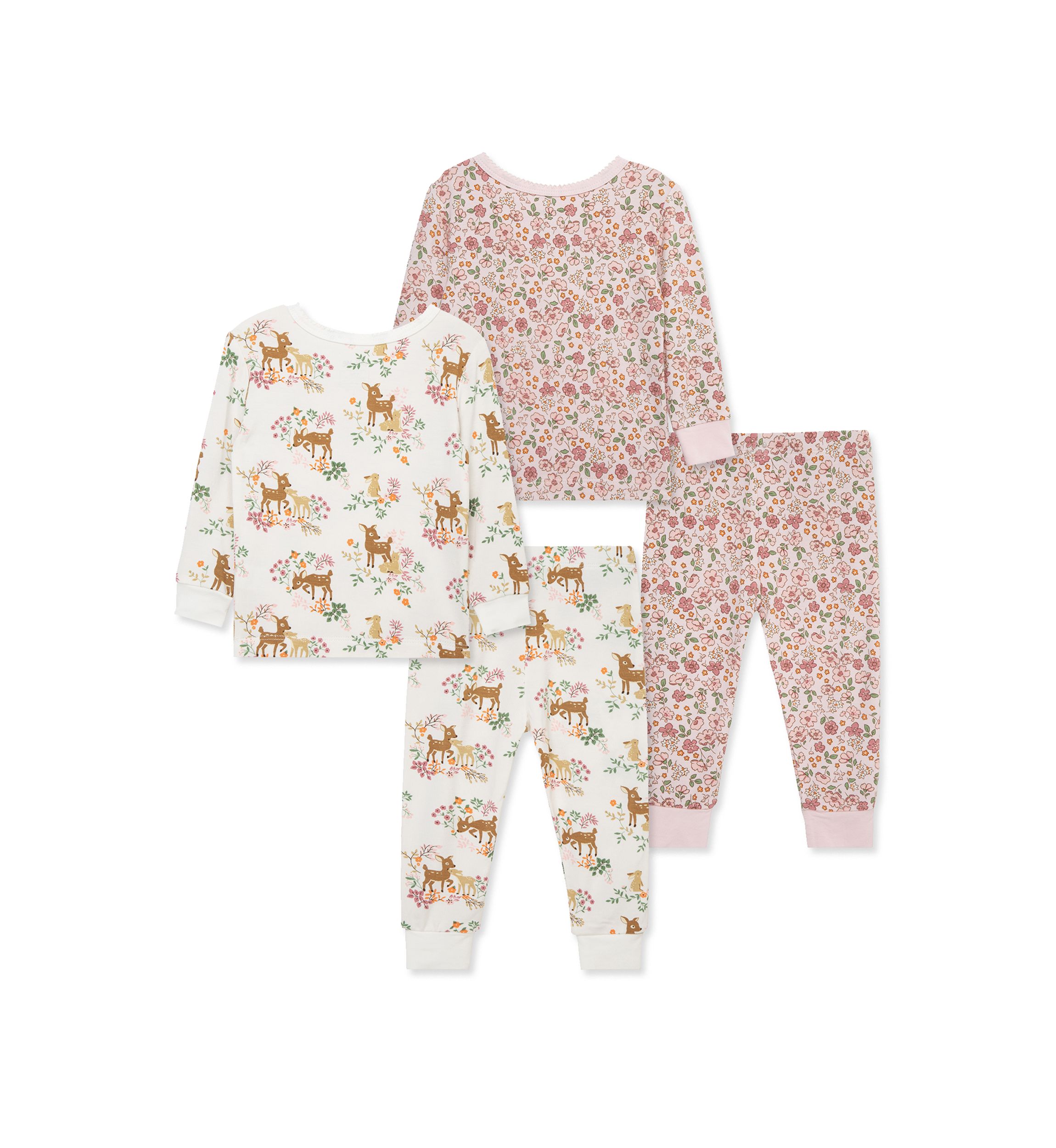 Baby Girls Woodland Four Piece Pajama Set