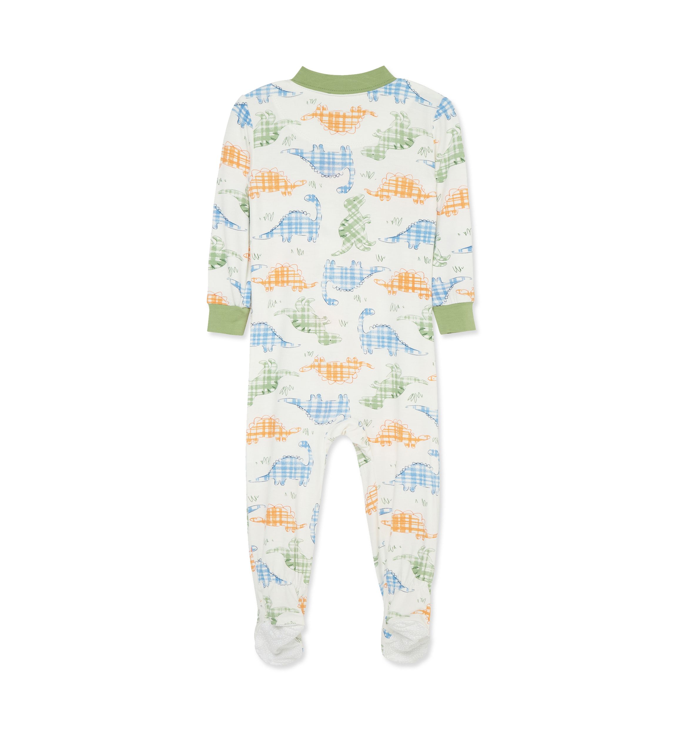 Baby Boys Dinosaur Zip Front Footie Pajamas