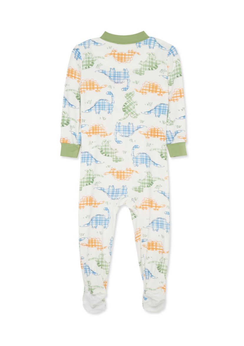 Baby Boys Dinosaur Zip Front Footie Pajamas