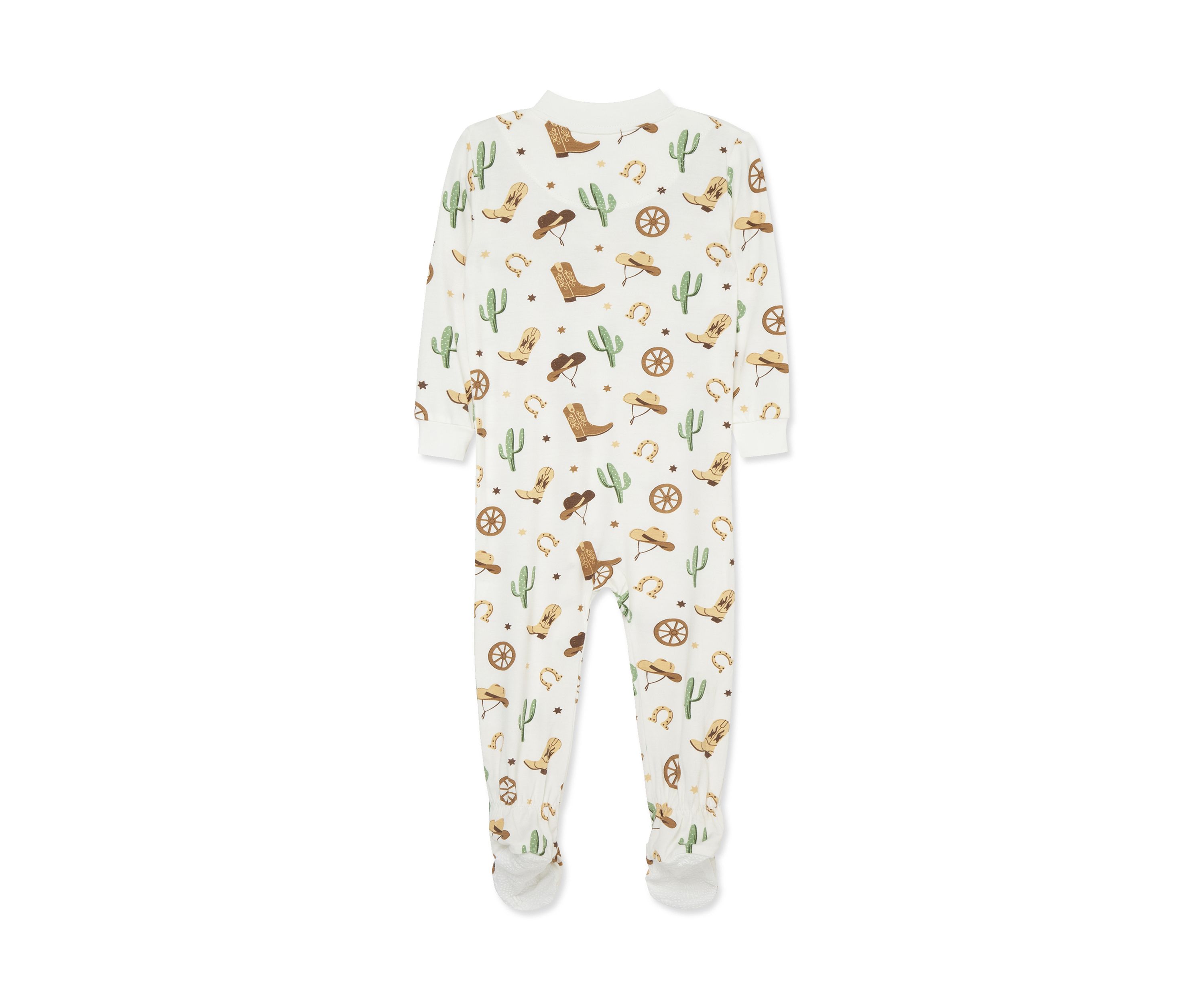 Baby Boys Cowboy Zip Front Footie Pajamas