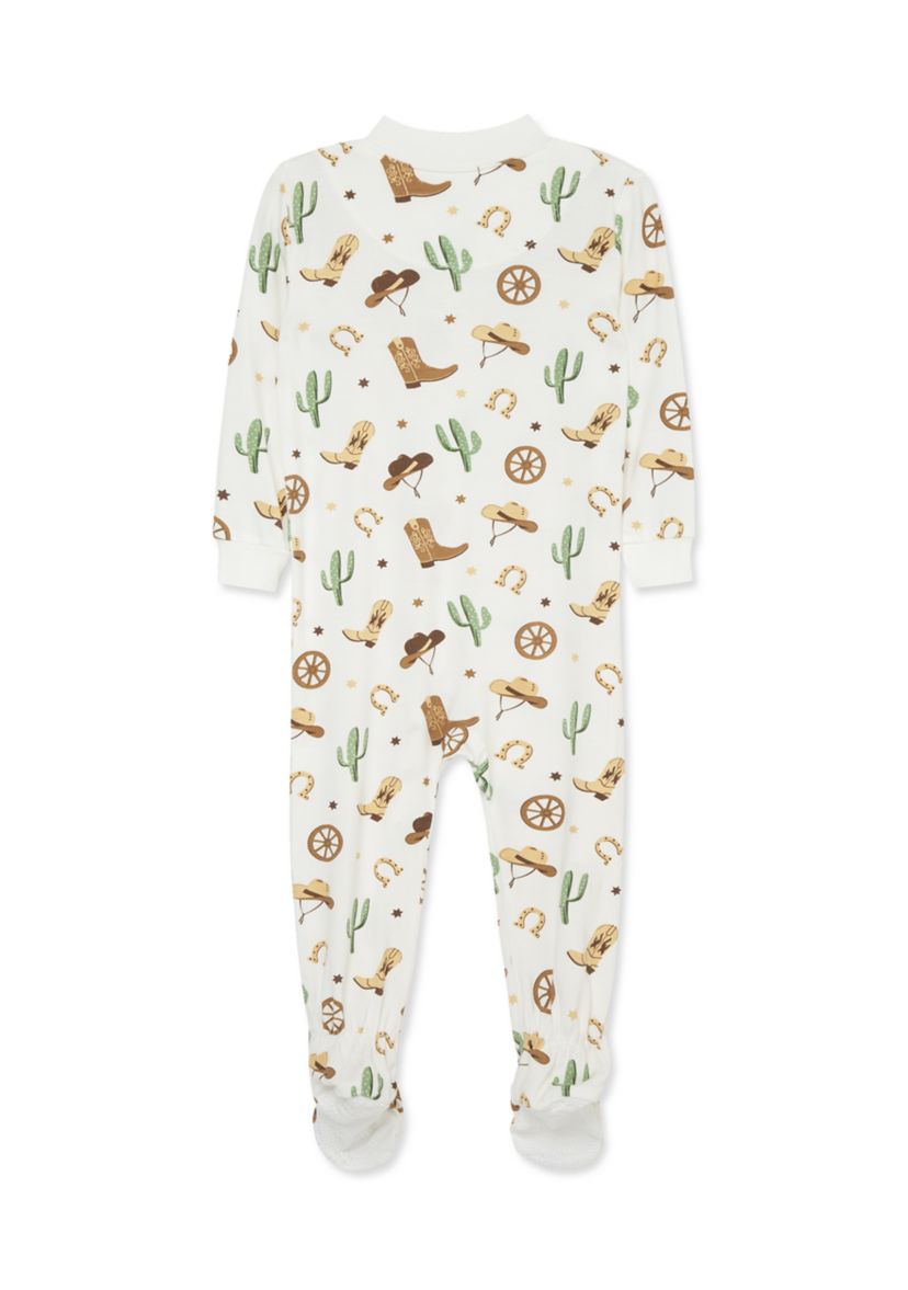 Baby Boys Cowboy Zip Front Footie Pajamas