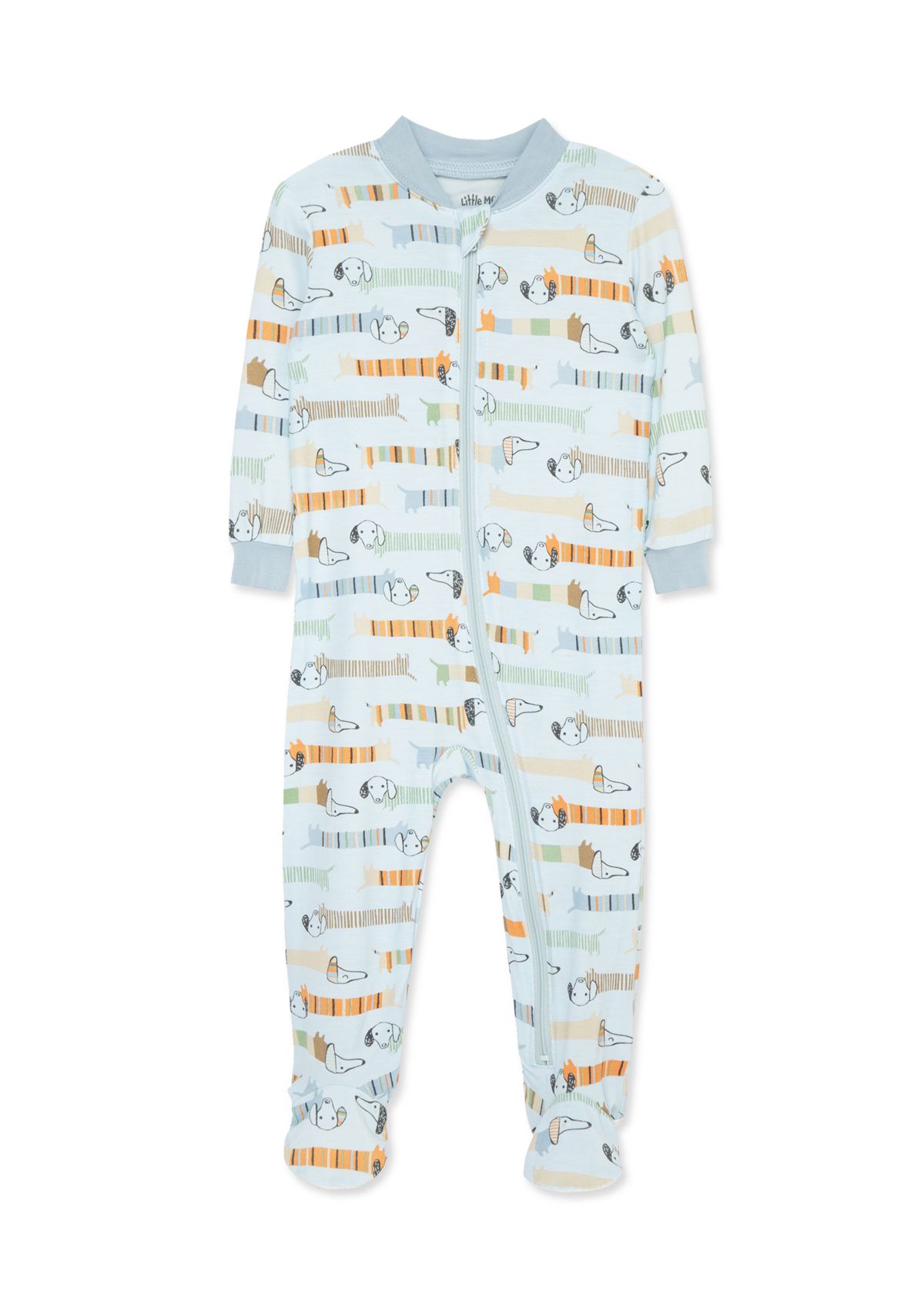 Baby Boys Puppy Zip Front Footie Pajamas