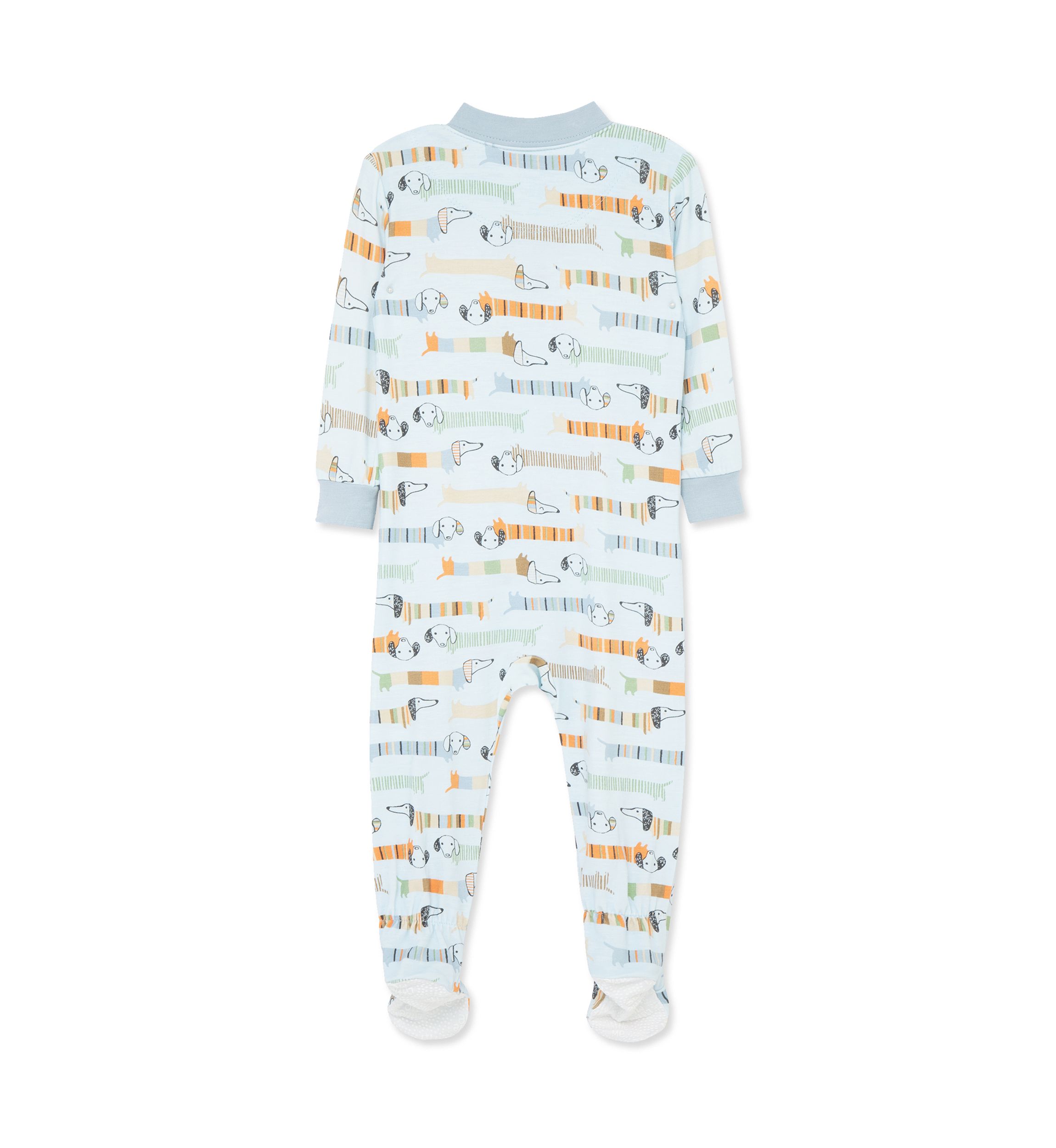 Baby Boys Puppy Zip Front Footie Pajamas