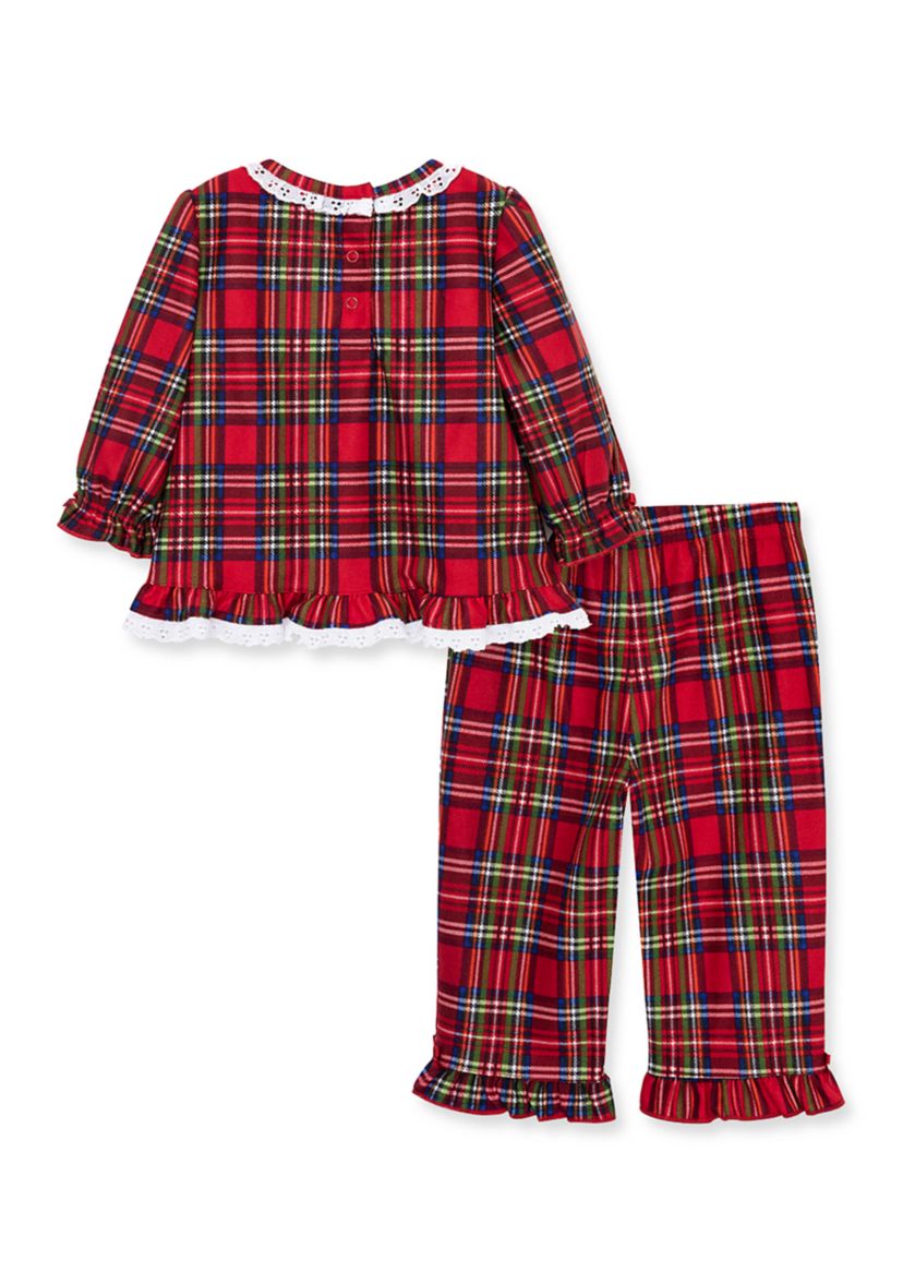 Baby Girls Plaid Two Piece Pajama Set