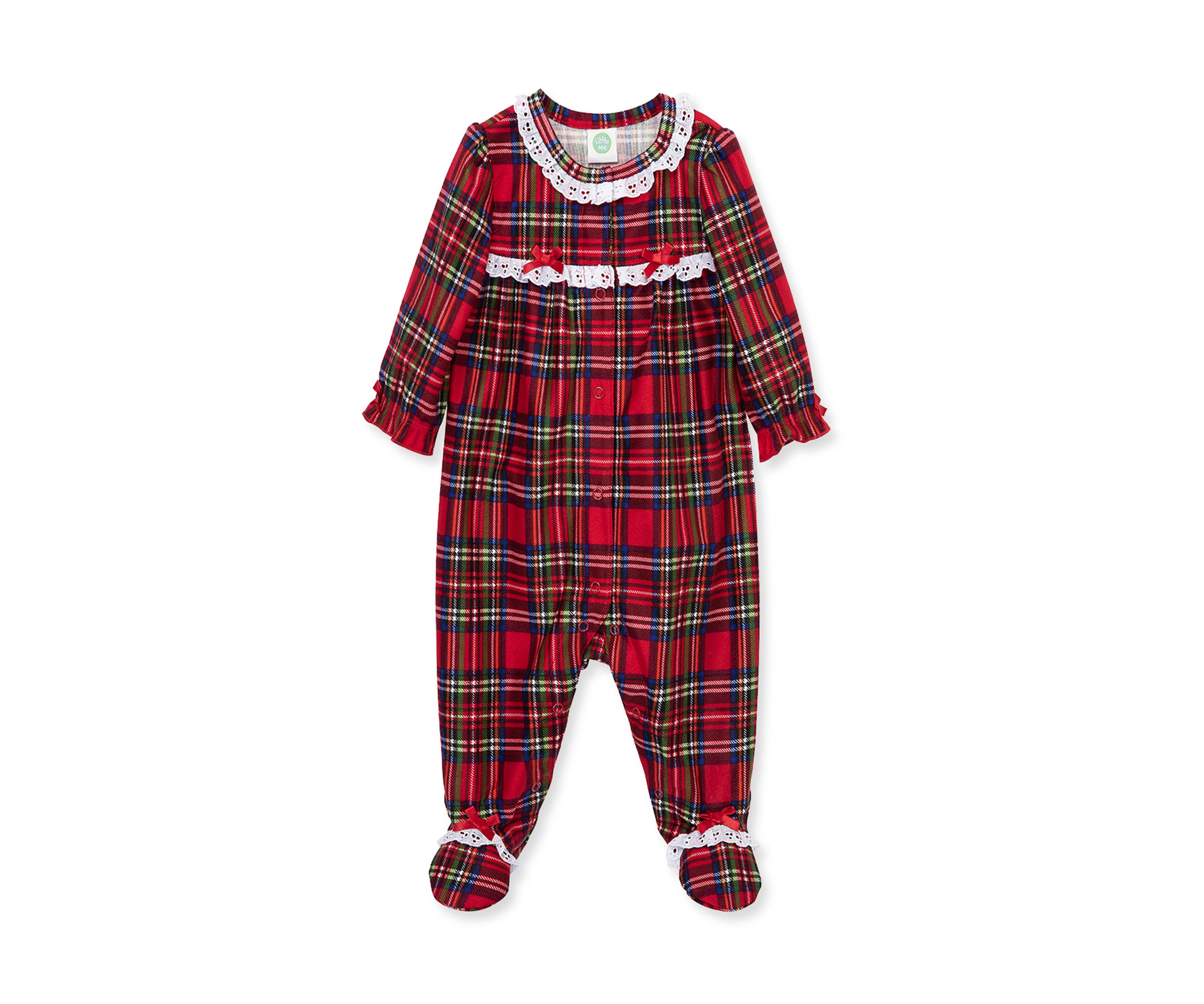 Baby Girls Plaid Footie Pajama