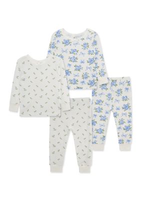 Little Me Baby Girls Floral 4-Piece Pajama Set