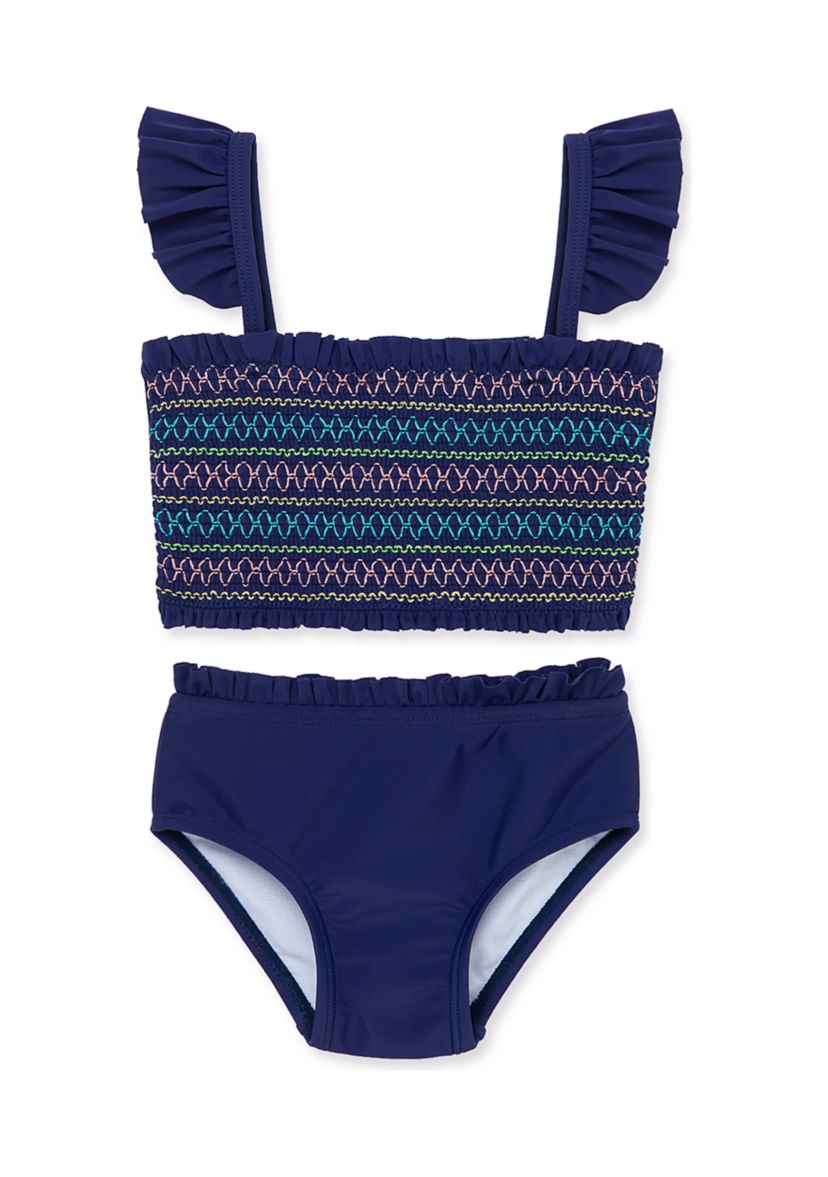 Baby Girls Smocked Two Piece Swimsuit