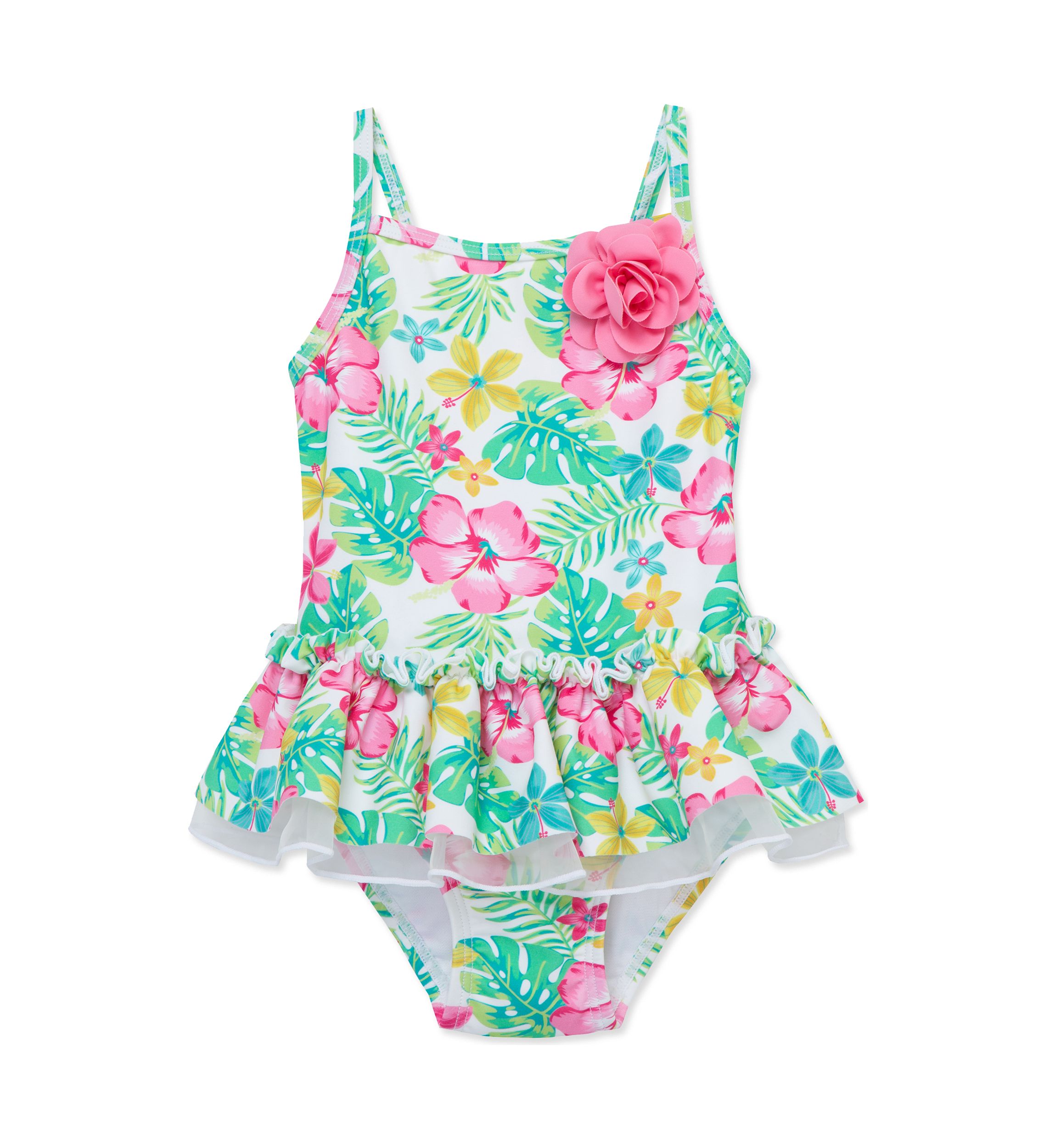 Baby Girls Tropical Printed Swimsuit