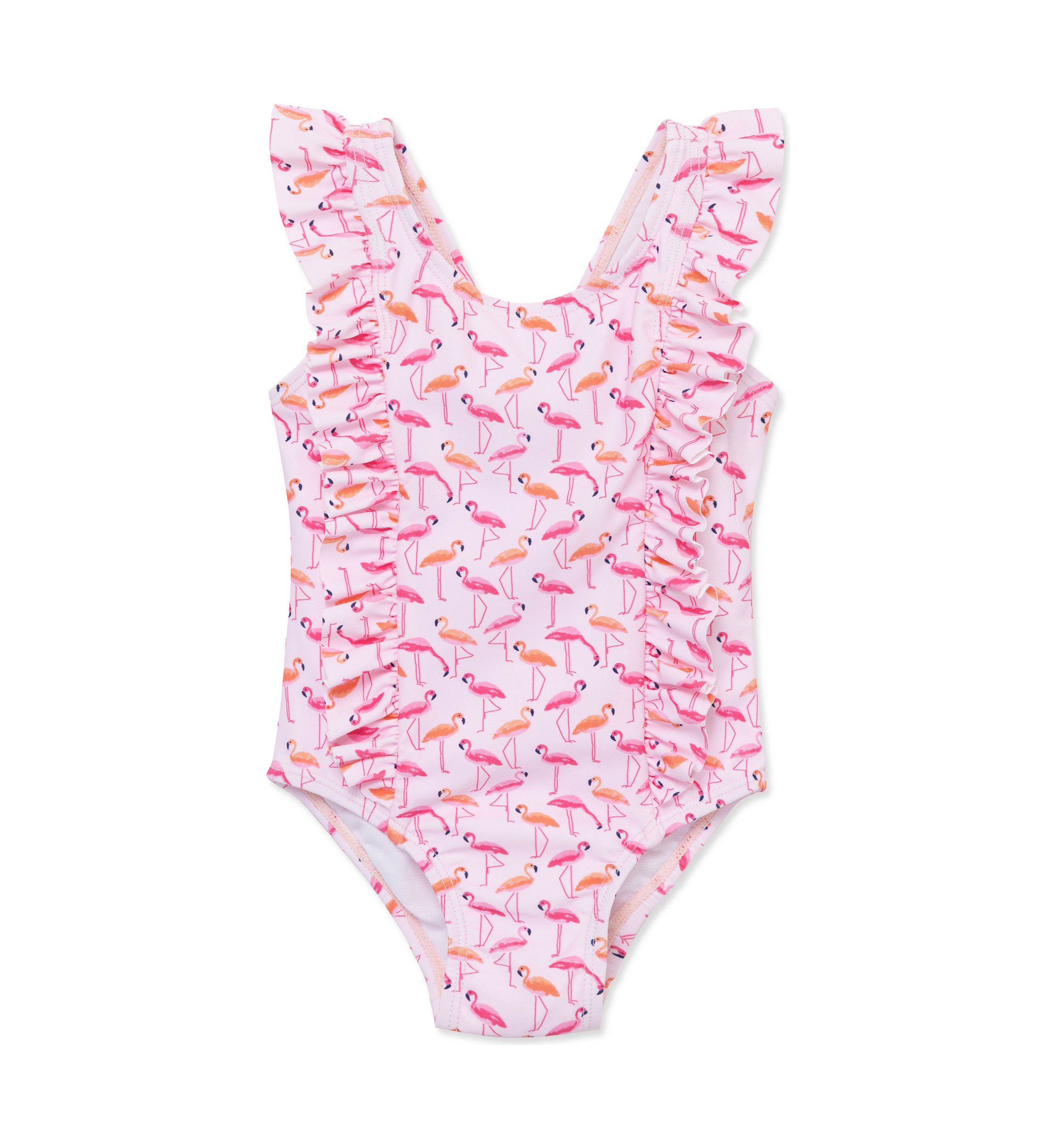 Baby Girls Flamingo Printed Swimsuit