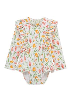 Little Me Toddler Girls Crocus One Piece Rashguard Swimsuit