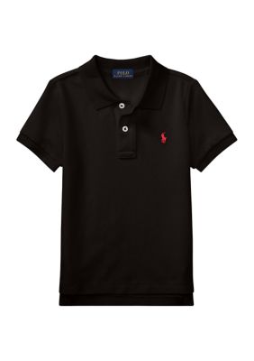 Ralph Lauren Childrenswear Boys 2-7 Cotton Mesh Polo Shirt, Black