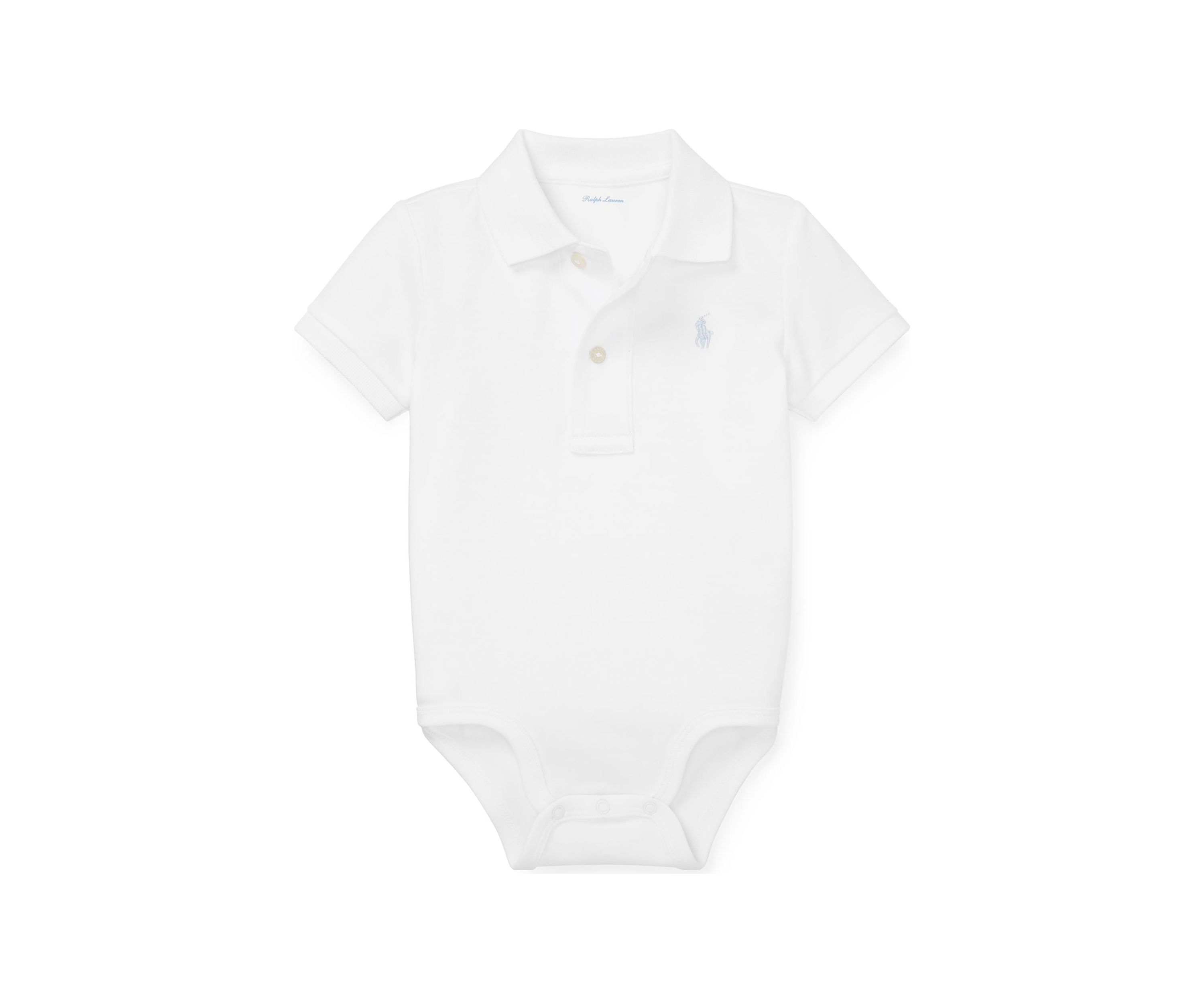 Baby Boys Cotton Interlock Polo Bodysuit