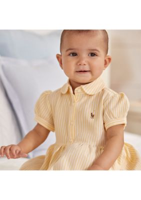 Ralph Lauren Childrenswear Baby Girls Striped Knit Oxford Dress | belk