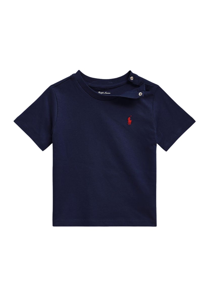 Baby Boys Cotton Jersey Crew Neck T-Shirt