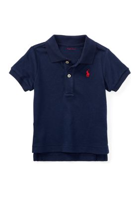 Ralph Lauren Childrenswear Baby Boys Cotton Interlock Polo Shirt, Navy Blue, 3 Months -  0888978704232