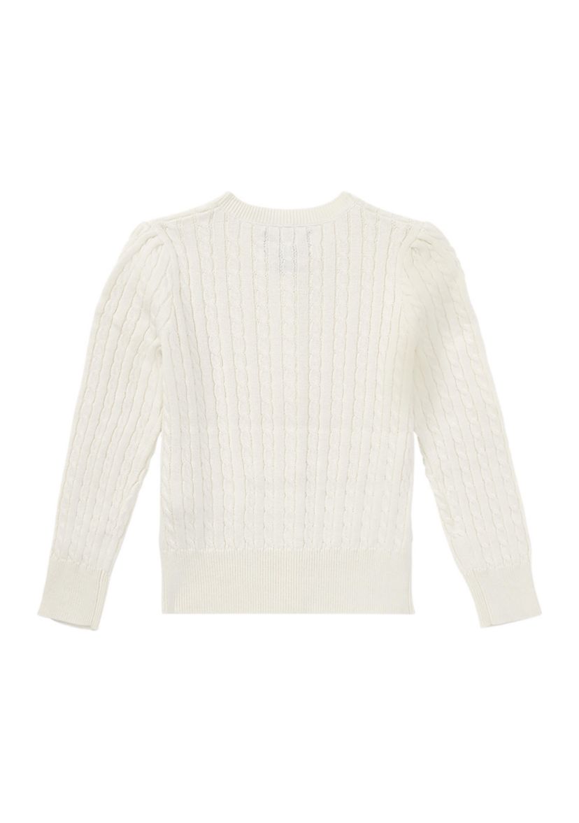 Girls 2-6x Mini Cable Cotton Cardigan