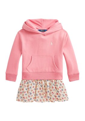 Ralph Lauren Childrenswear Toddler Girls Floral Fleece Hoodie Dress | belk