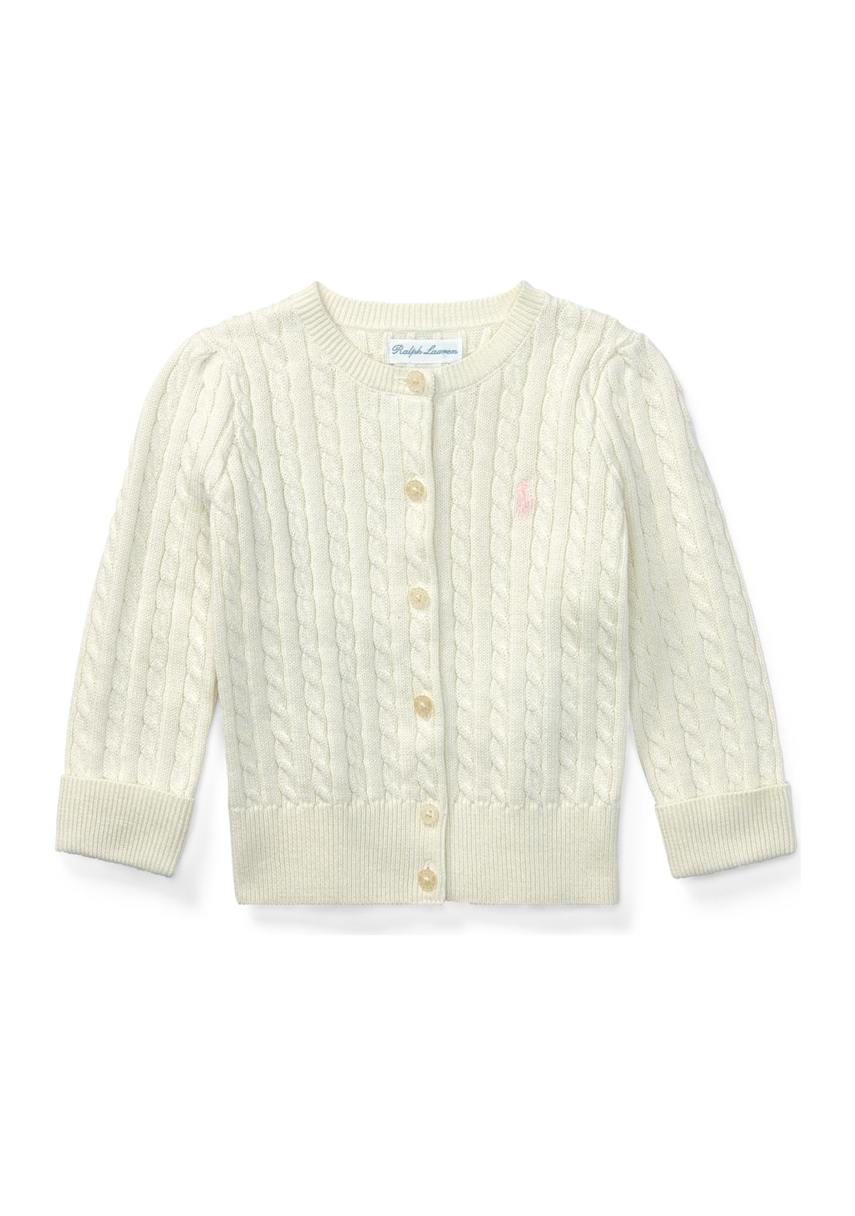Baby Girls Cable Knit Cotton Cardigan