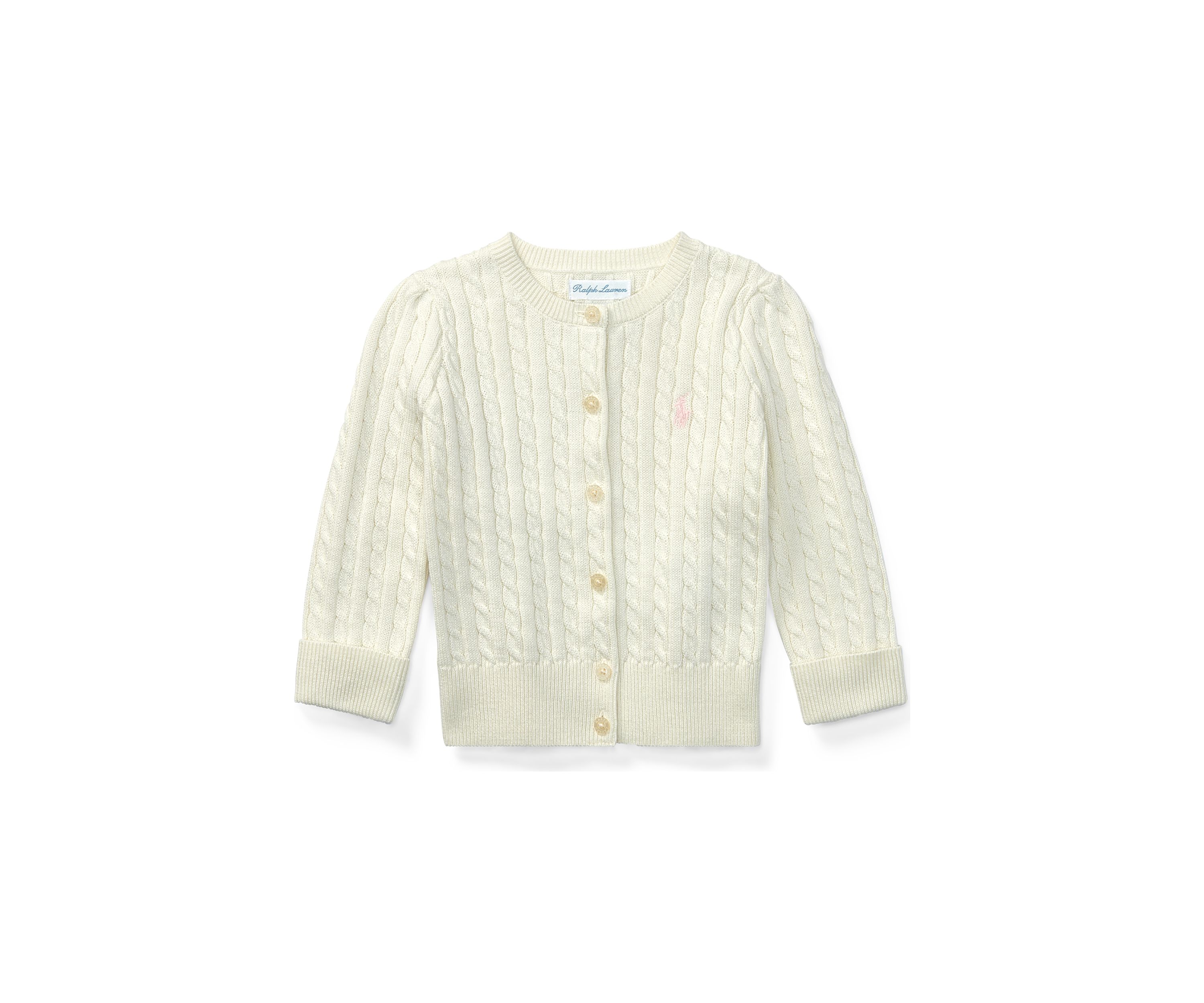 Baby Girls Cable Knit Cotton Cardigan
