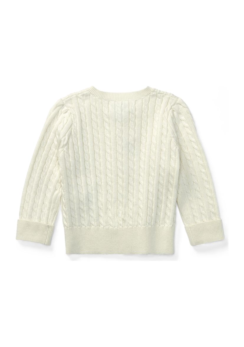 Baby Girls Cable Knit Cotton Cardigan