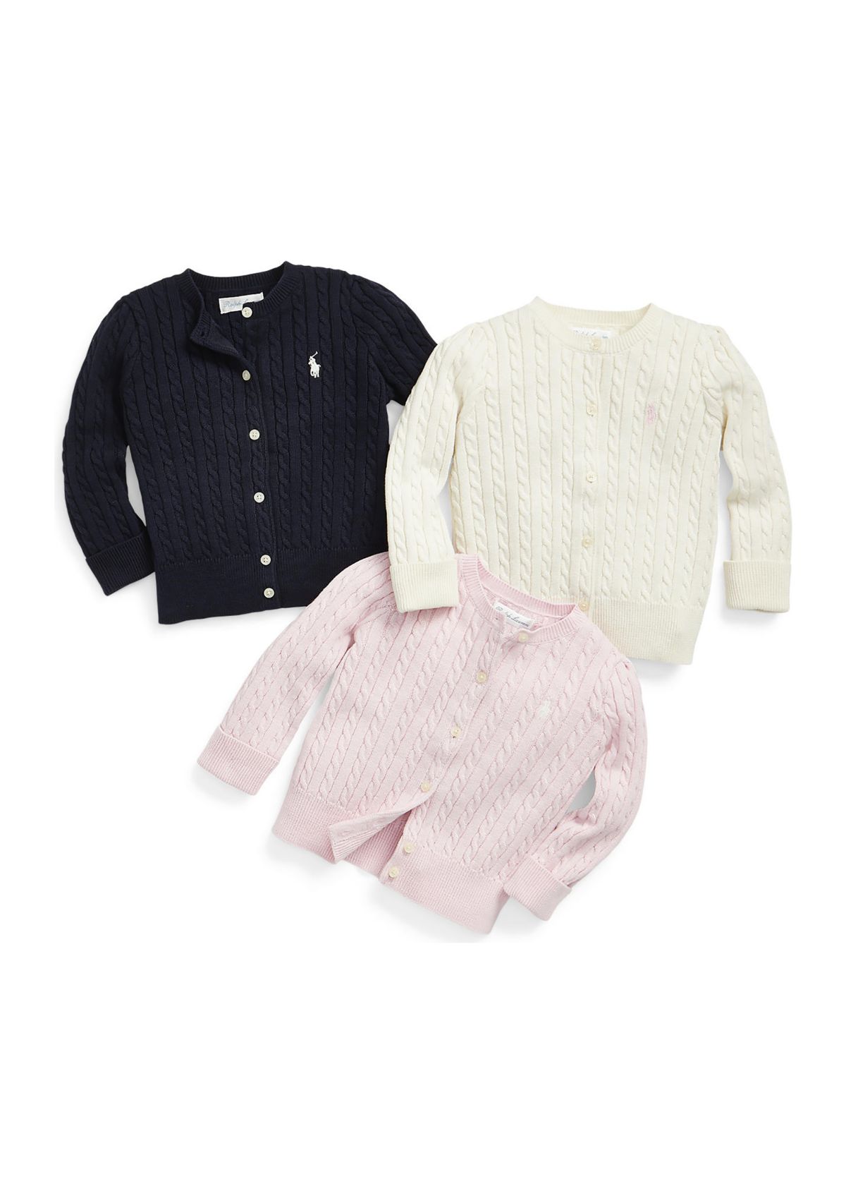 Baby Girls Cable Knit Cotton Cardigan