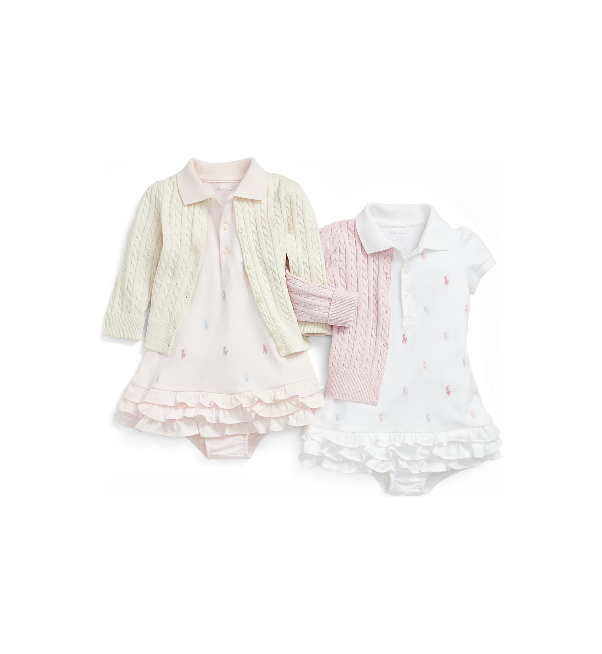 Baby Girls Cable Knit Cotton Cardigan