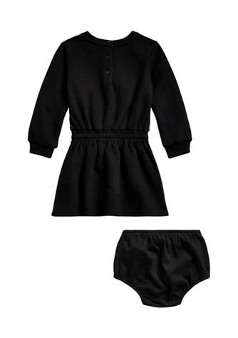 Ralph Lauren Childrenswear Baby Girls Polo Bear Fleece Dress 