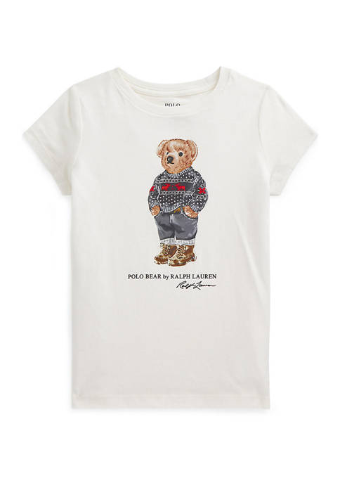 Ralph Lauren Childrenswear Toddler Girls Polo Bear Cotton