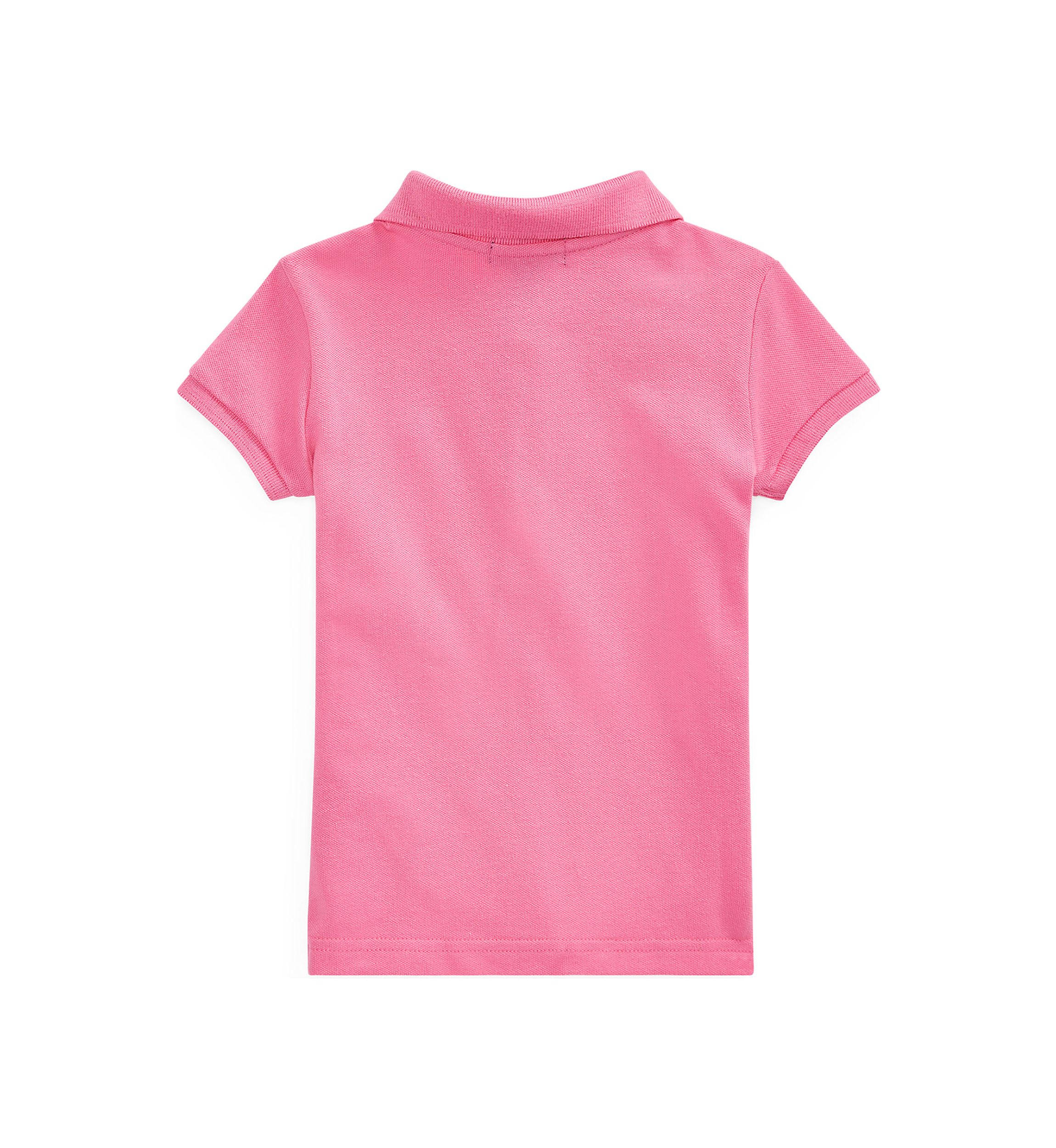 Girls 2-6x Stretch Cotton Mesh Polo Shirt