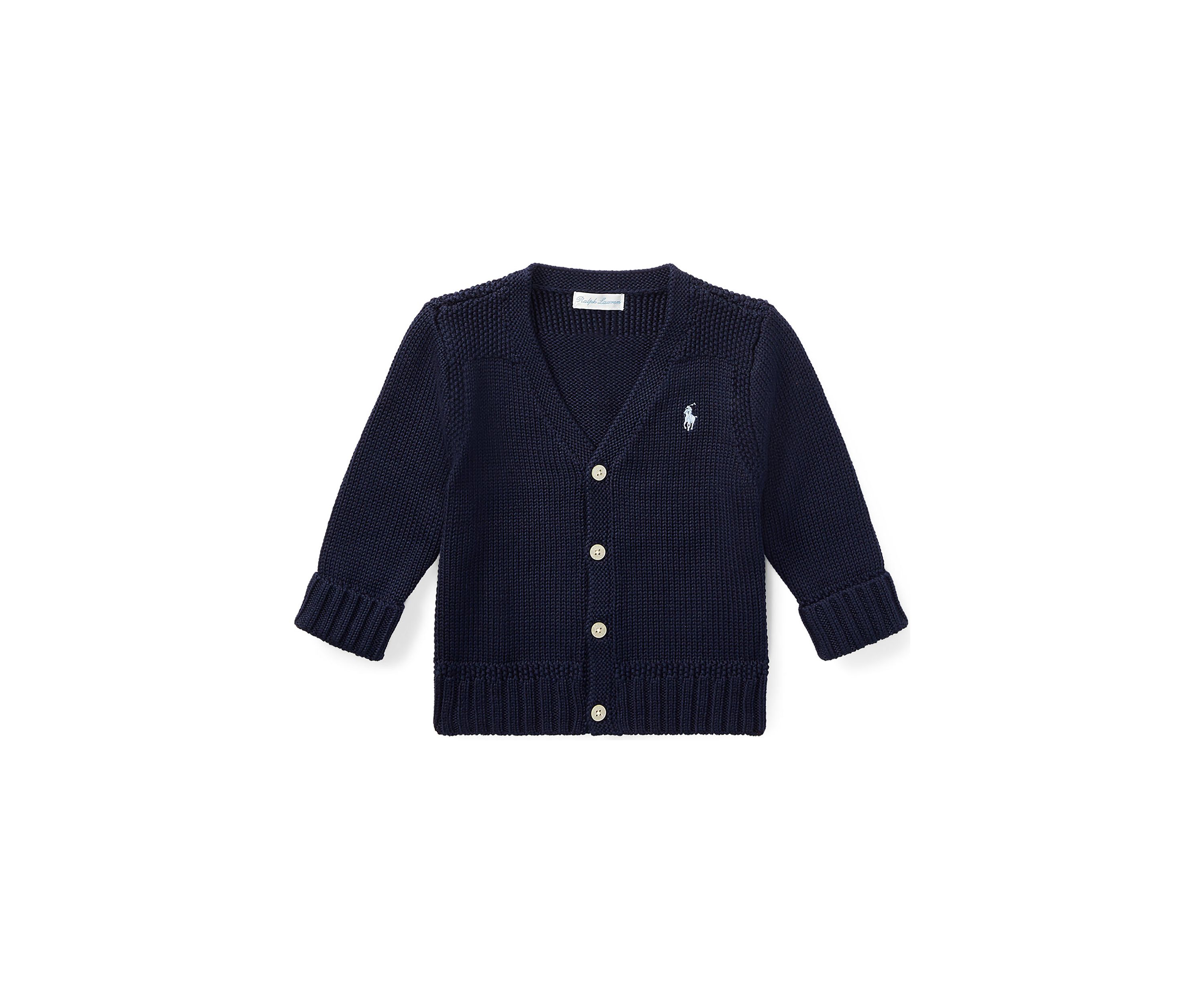 Baby Boys Cotton V-Neck Cardigan