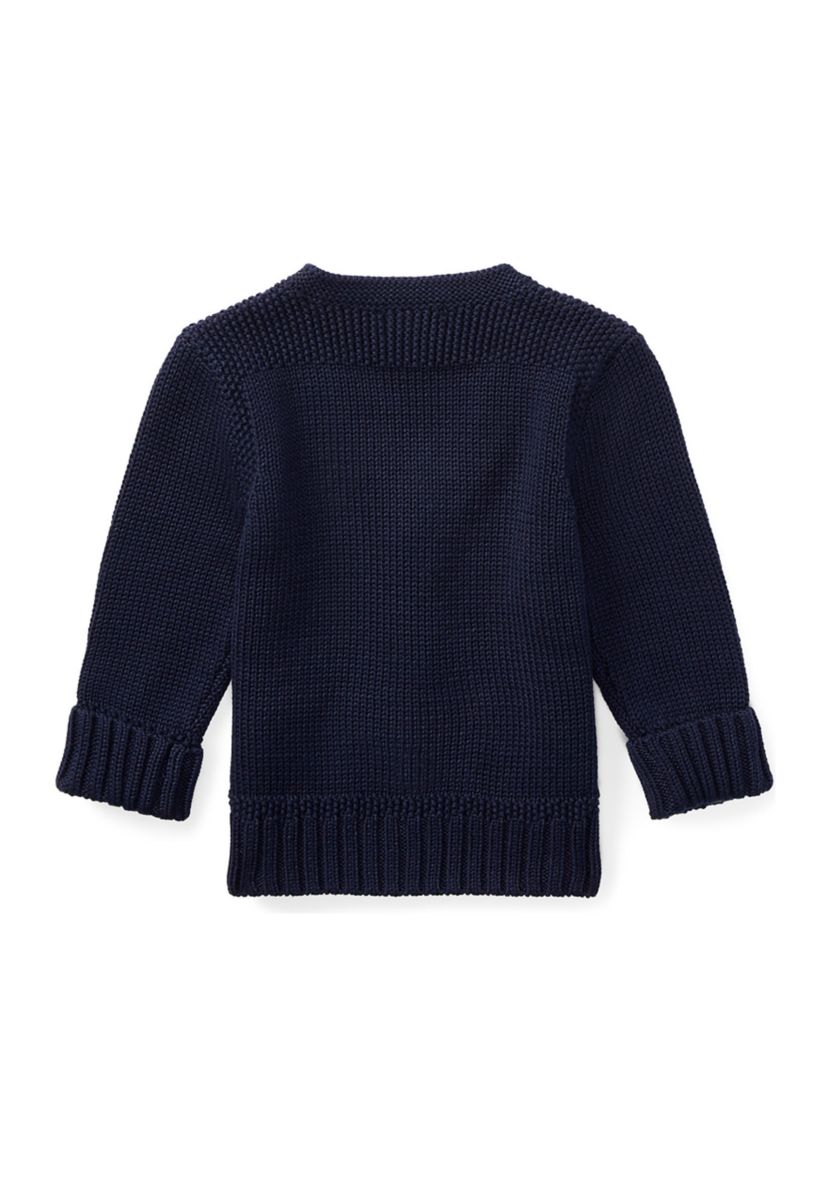 Baby Boys Cotton V-Neck Cardigan