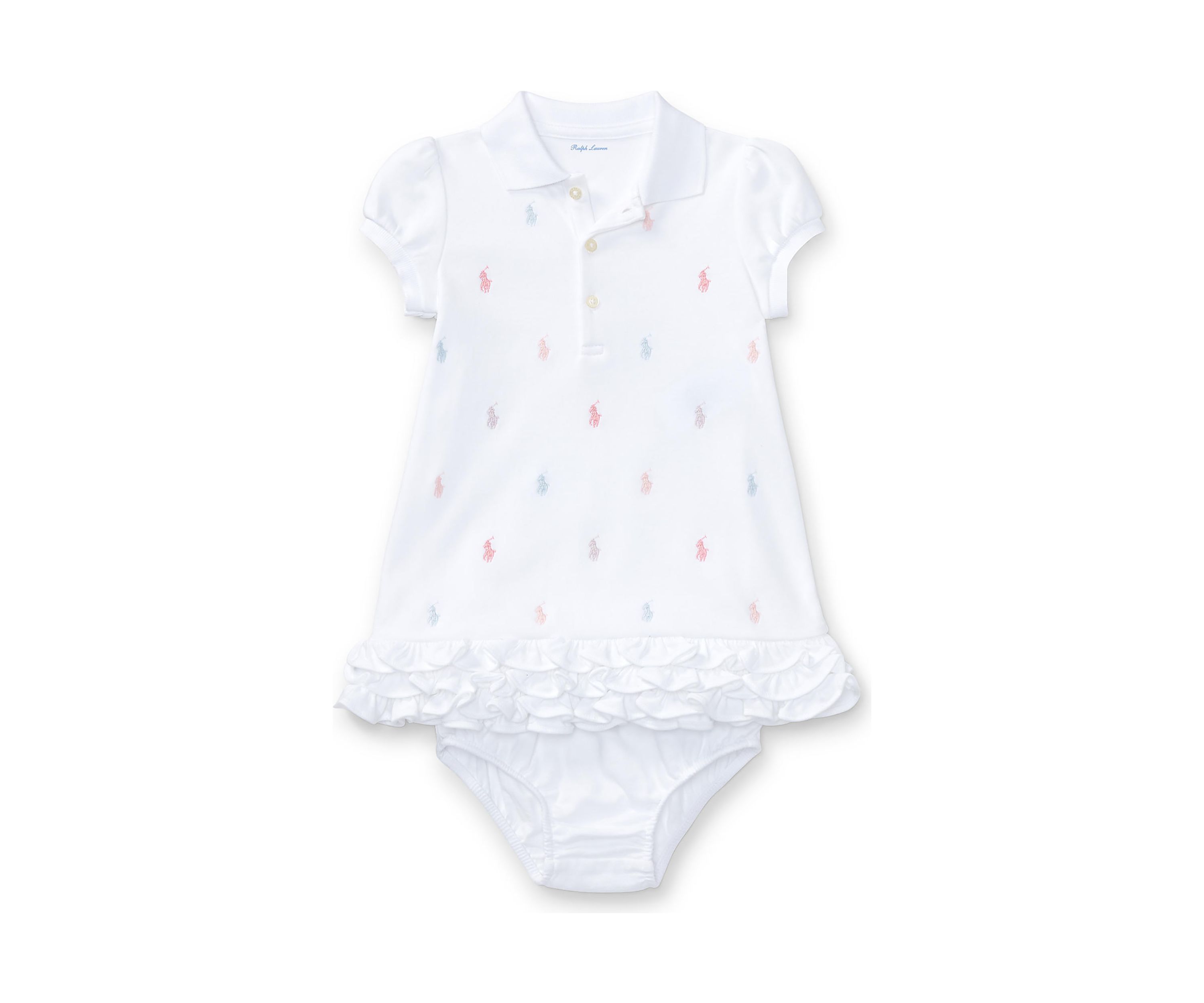 Baby Girls Ruffled Polo Dress & Bloomer
