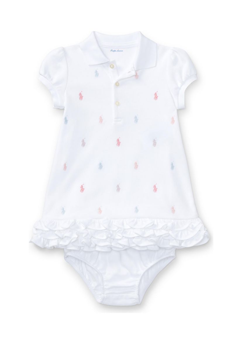 Baby Girls Ruffled Polo Dress & Bloomer