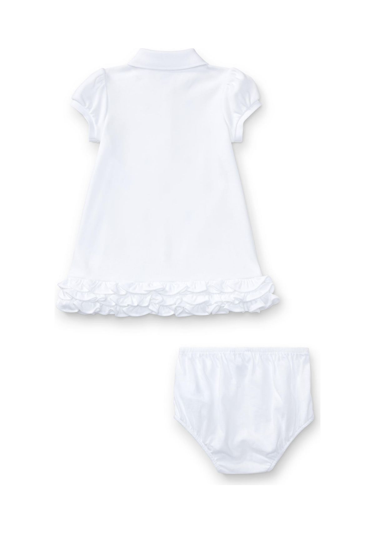 Baby Girls Ruffled Polo Dress & Bloomer