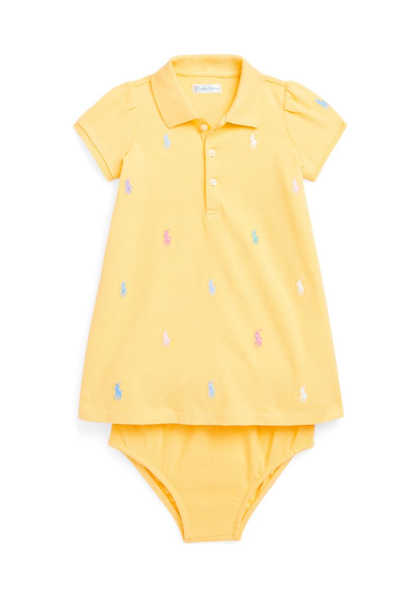 Baby Girls Polo Pony Piqué Polo Dress & Bloomer