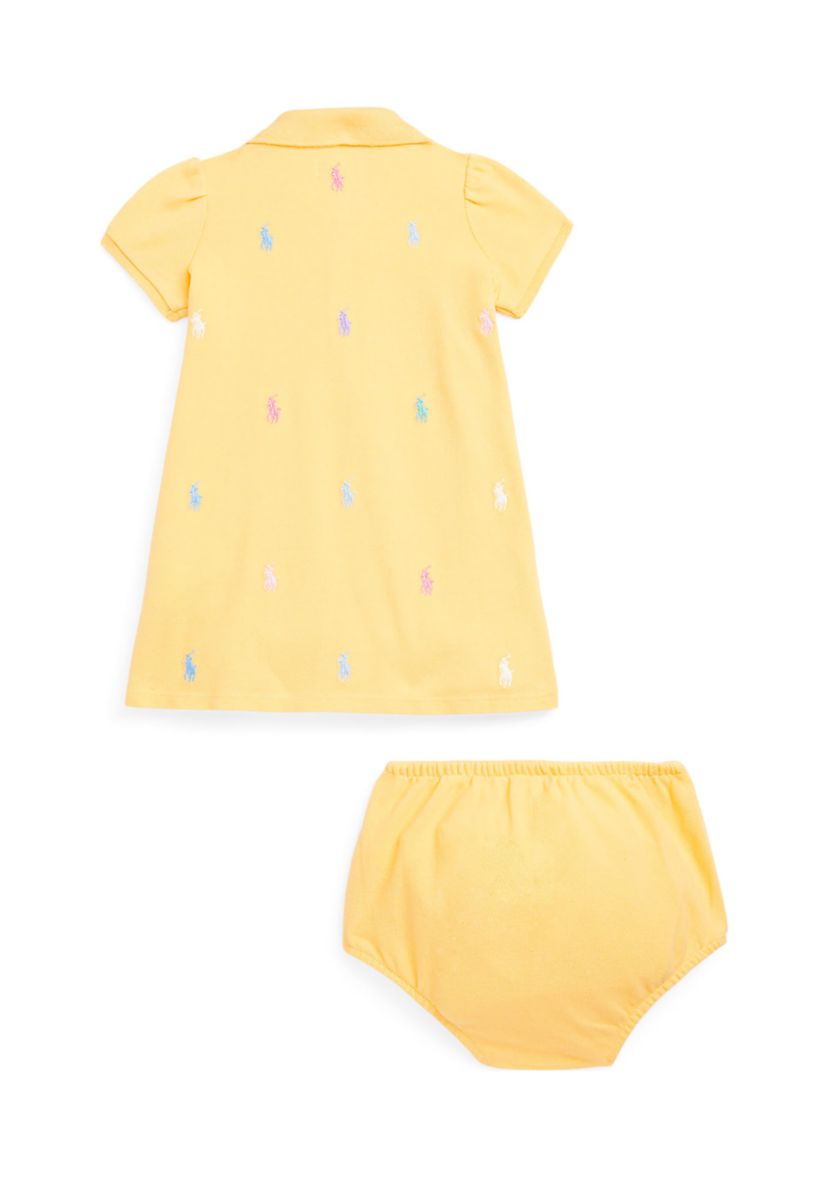 Baby Girls Polo Pony Piqué Polo Dress & Bloomer