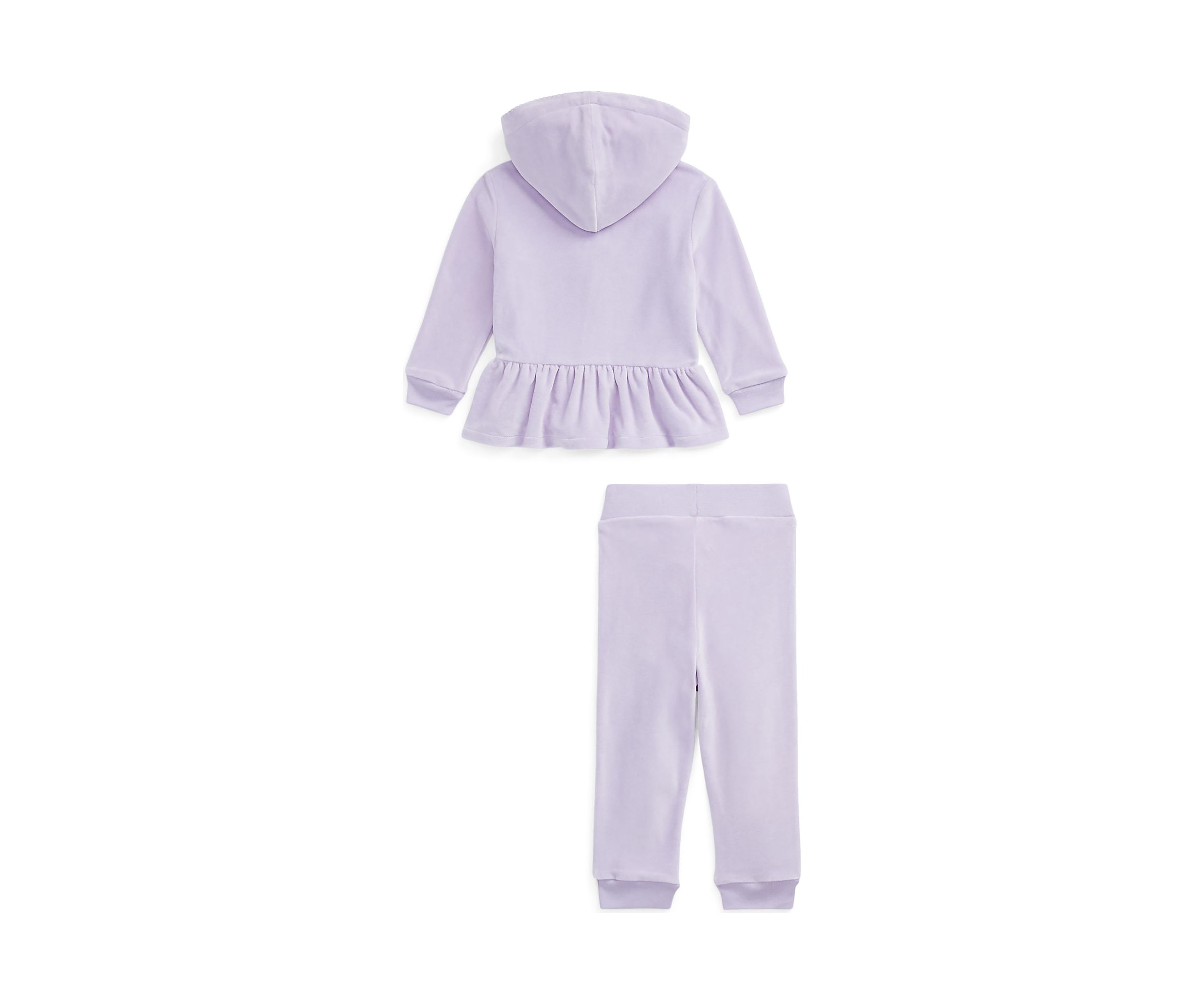 Baby Girls Velour Hoodie & Jogger Pants Set