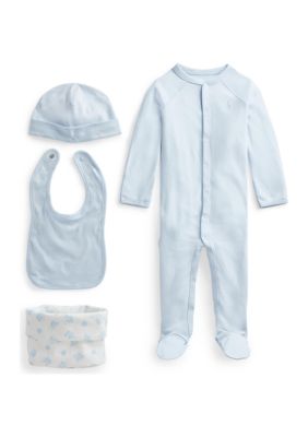 Ralph Lauren Childrenswear Baby Organic Cotton 4-Piece Gift Set | belk
