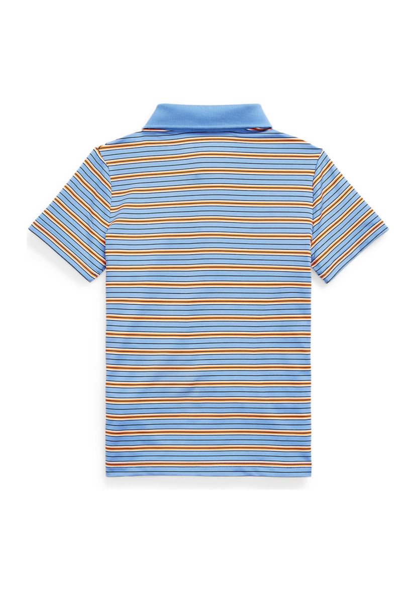 Toddler Boys Striped Performance Jersey Polo Shirt