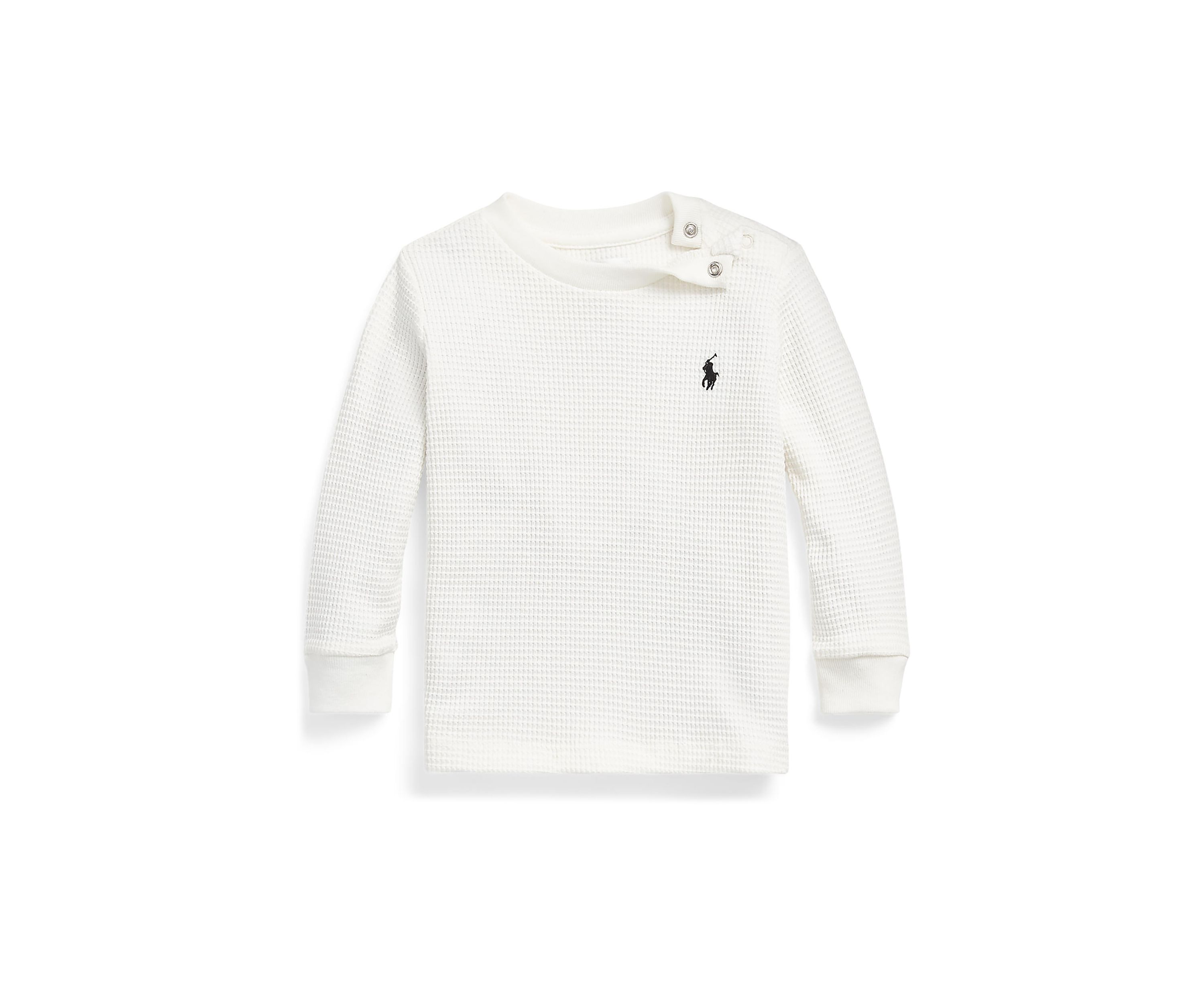 Baby Boys Waffle Knit Cotton Long Sleeve T-Shirt