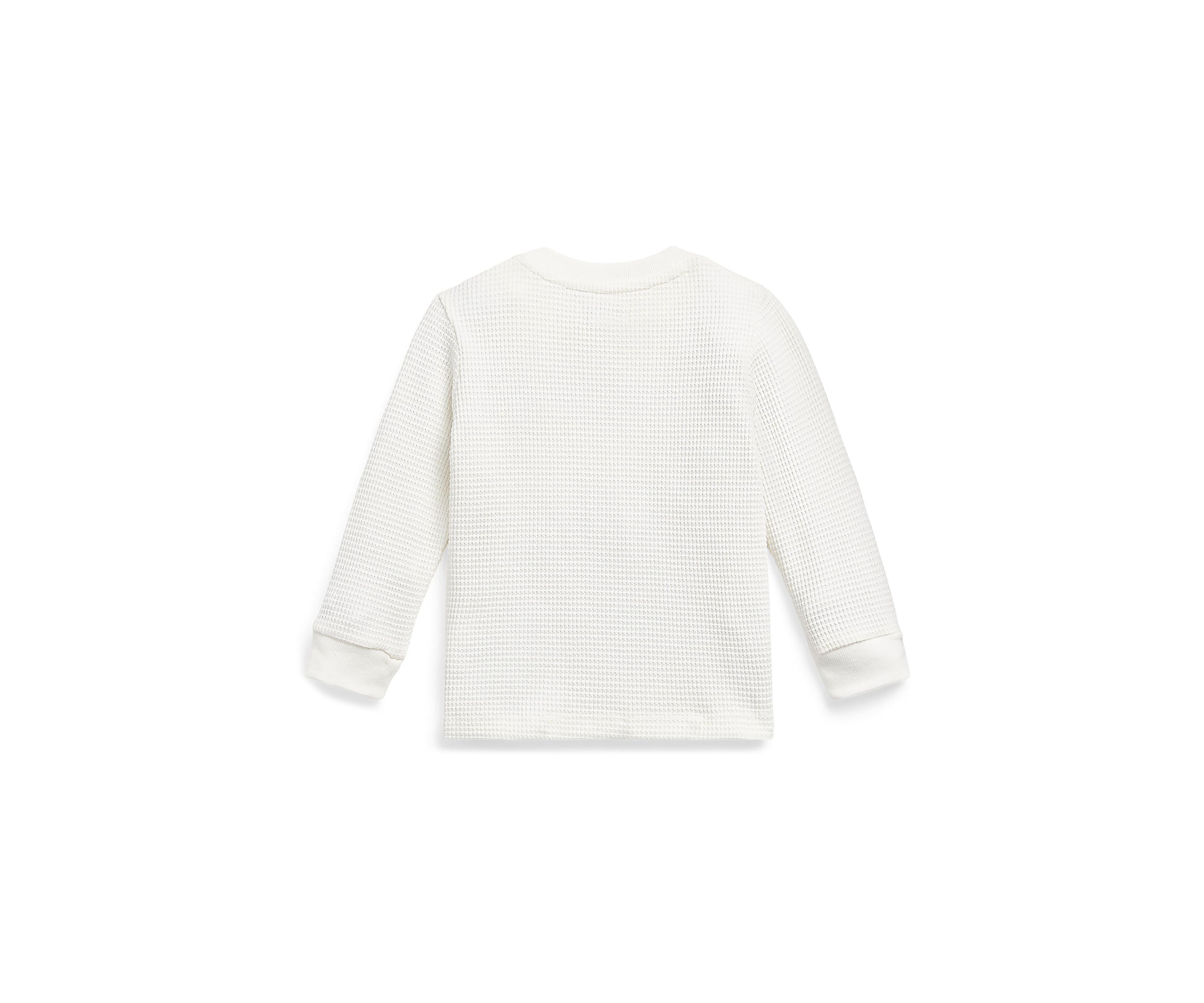 Baby Boys Waffle Knit Cotton Long Sleeve T-Shirt