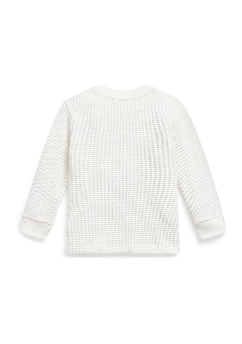 Baby Boys Waffle Knit Cotton Long Sleeve T-Shirt