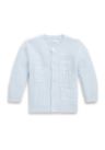 Baby Boys Contrast Knit Organic Cotton Cardigan