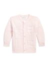 Baby Boys Contrast Knit Organic Cotton Cardigan