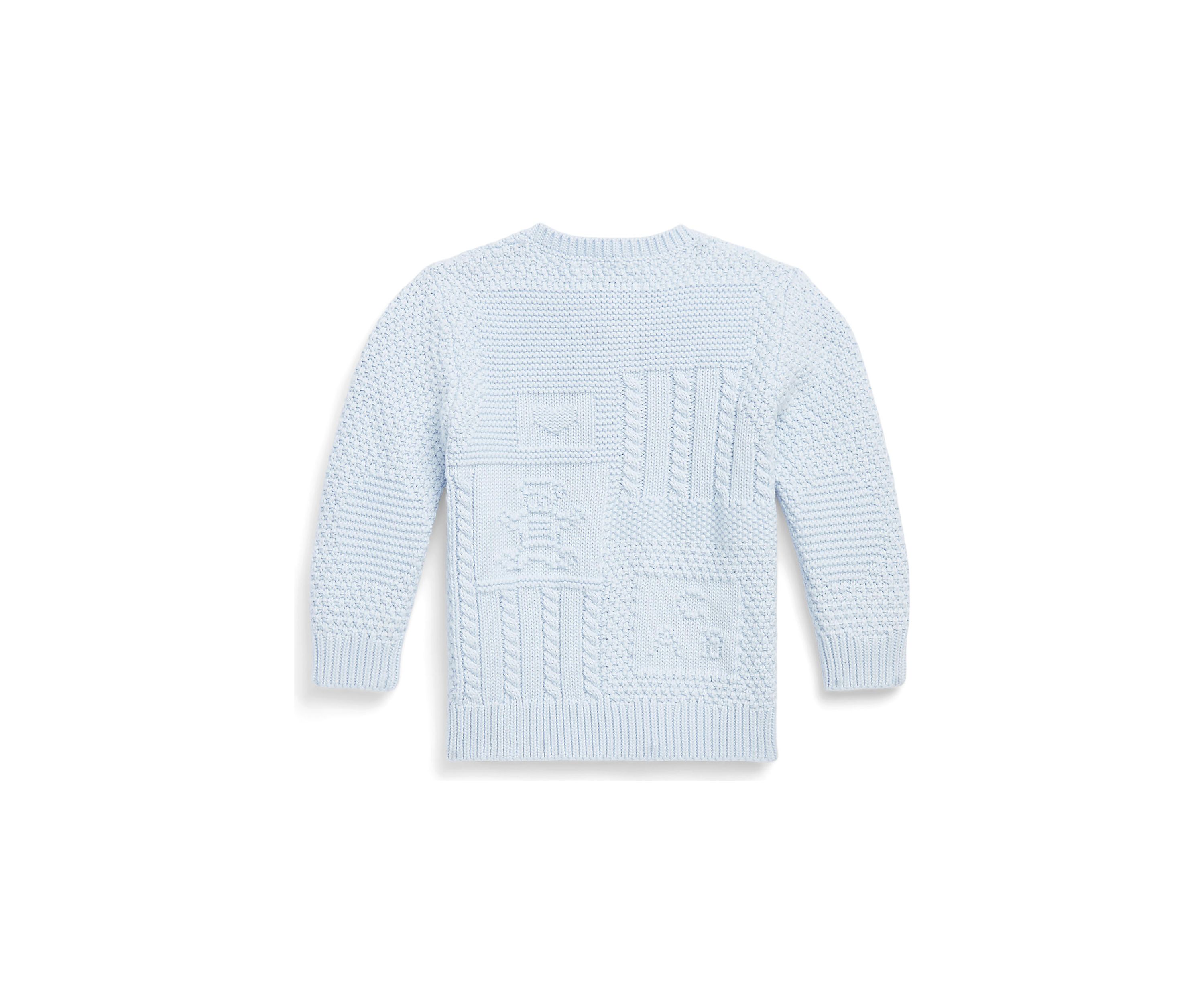 Baby Boys Contrast Knit Organic Cotton Cardigan