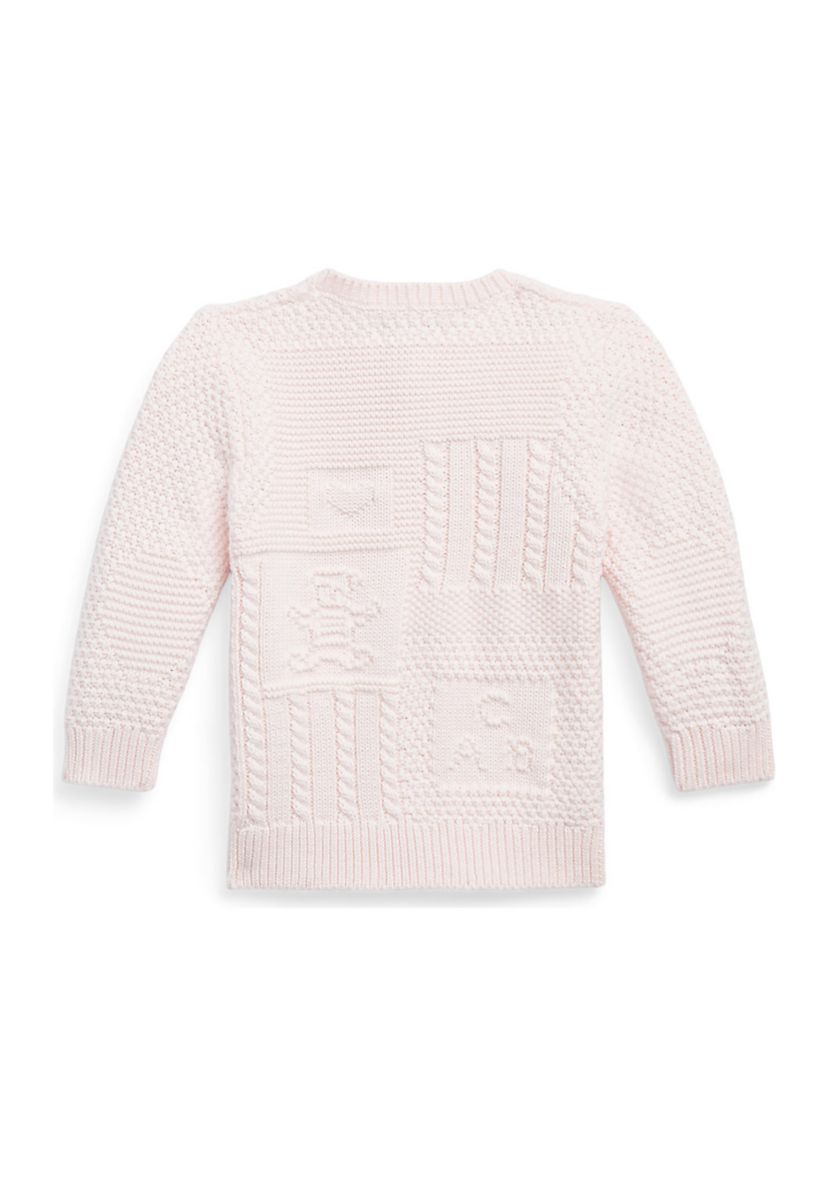 Baby Boys Contrast Knit Organic Cotton Cardigan