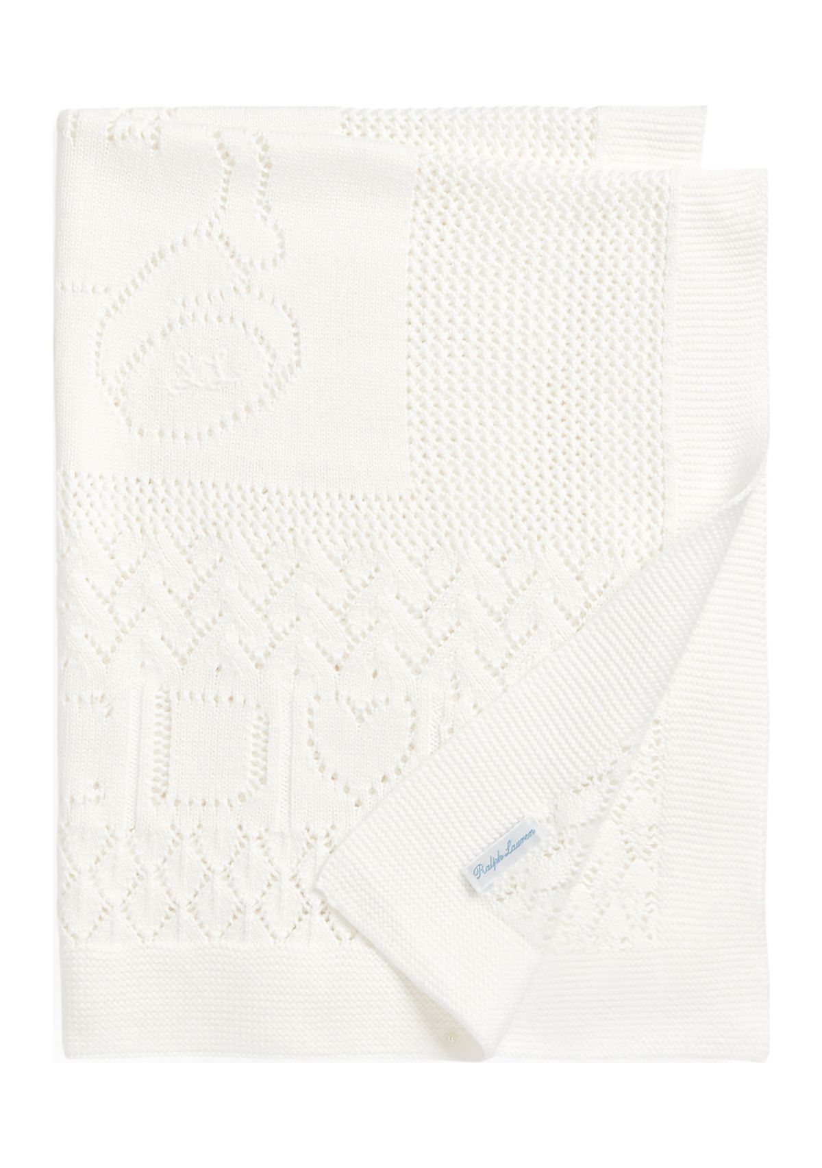 Baby Boys Pointelle Knit Organic Cotton Blanket